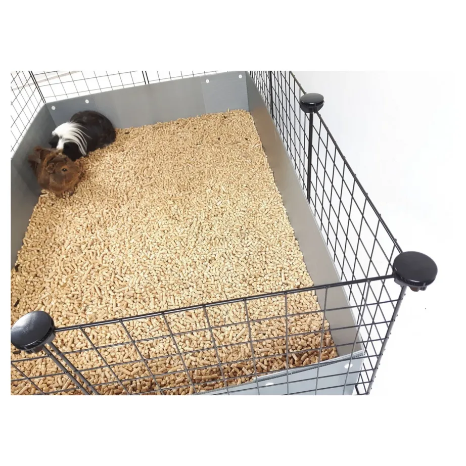C&C Modular 110x75x75 cm must näriliste puur lofti ja kaldteega merisigadele, küülikutele ja siilidele - 7