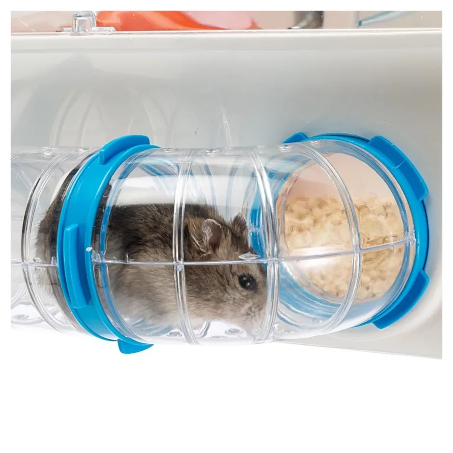 Ferplast Combi 1 40,5×29,5×22,5 cm roheline hamsteripuur jooksuratta, majakese, joogipudeli ja toidukausiga – 9