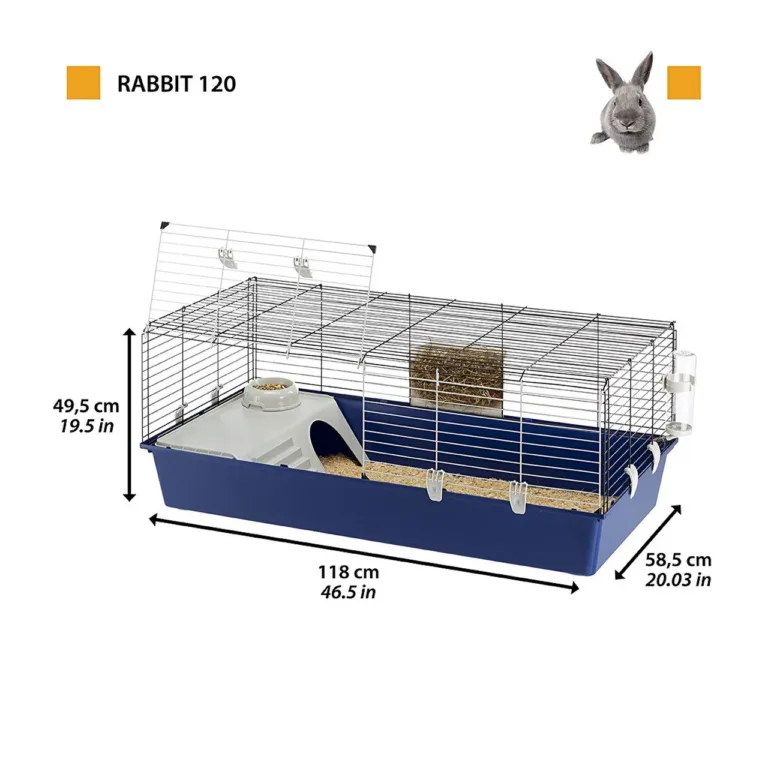 Ferplast Rabbit 120 puur mõõtmetega skeem