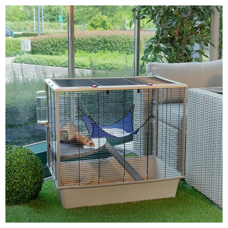 Ferplast Furet Plus 78x48x70 cm metall-plastik puur tuhkrule ja närilisele, hall – 5