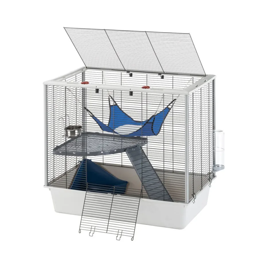 Ferplast Furet Plus 78x48x70 cm metall-plastik puur tuhkrule ja närilisele, hall – 2