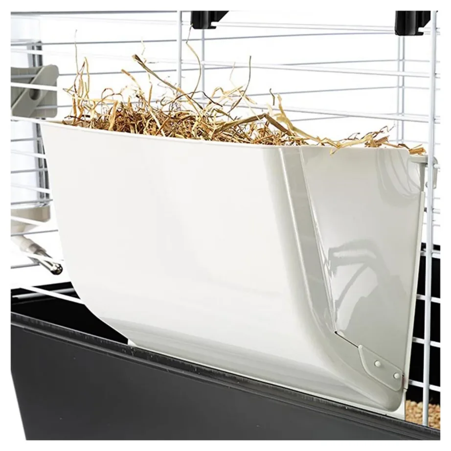 Ferplast Casita 80 78x48x70 cm hall metallist ja plastikust puur meriseale ning väikesele küülikule jooginõu ja kausiga – 4