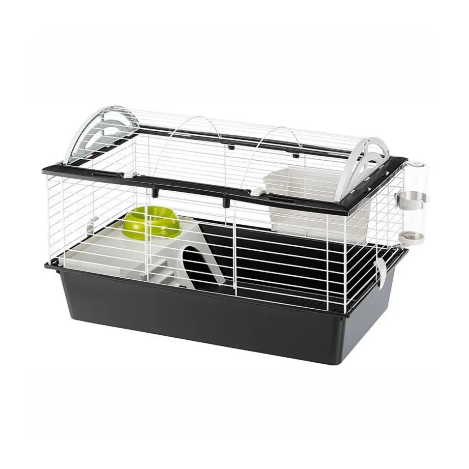 Ferplast Casita 80 78x48x70 cm hall metallist ja plastikust puur meriseale ning väikesele küülikule jooginõu ja kausiga – 6