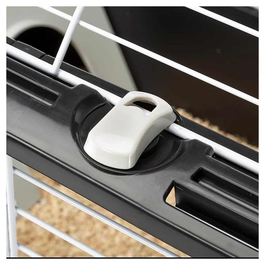 Ferplast Casita 80 78x48x70 cm hall metallist ja plastikust puur meriseale ning väikesele küülikule jooginõu ja kausiga – 11