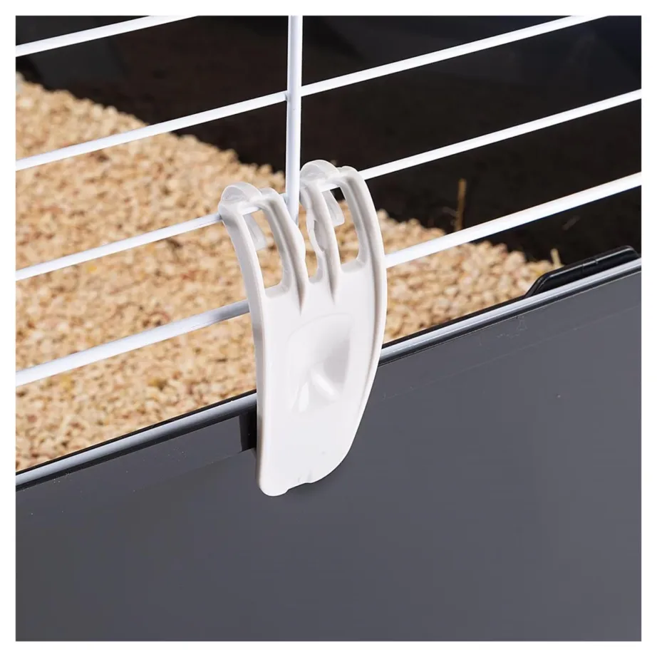 Ferplast Casita 100 96x56x57 cm must puur küülikutele ja merisigadele, joogipudeli ja kausiga – 3