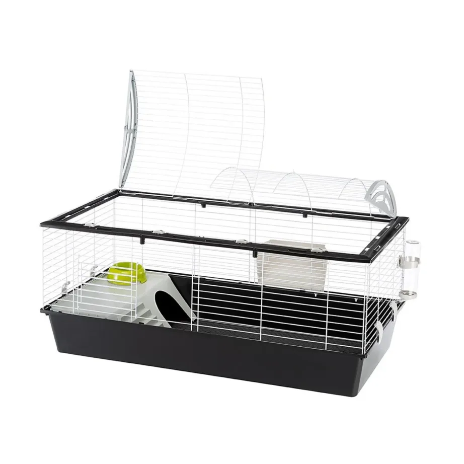 Ferplast Casita 120 119x58x60 cm metall-plastik puur küülikutele ja merisigadele tarvikutega, valge – 4