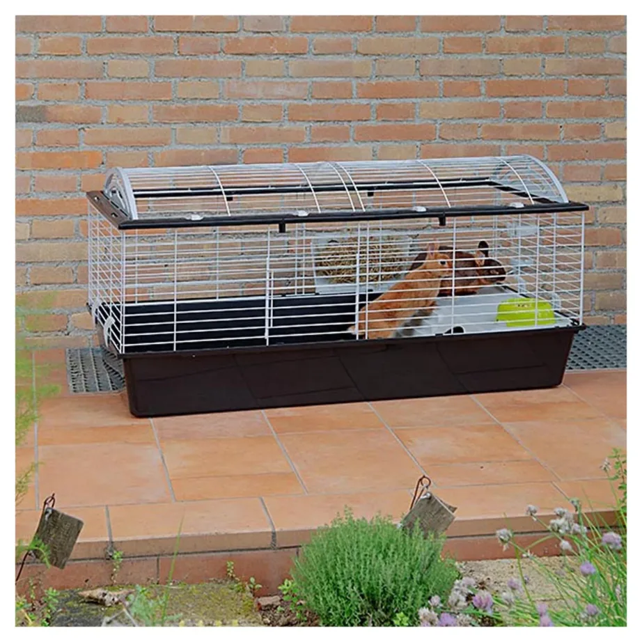 Ferplast Casita 120 119x58x60 cm metall-plastik puur küülikutele ja merisigadele tarvikutega, valge – 6