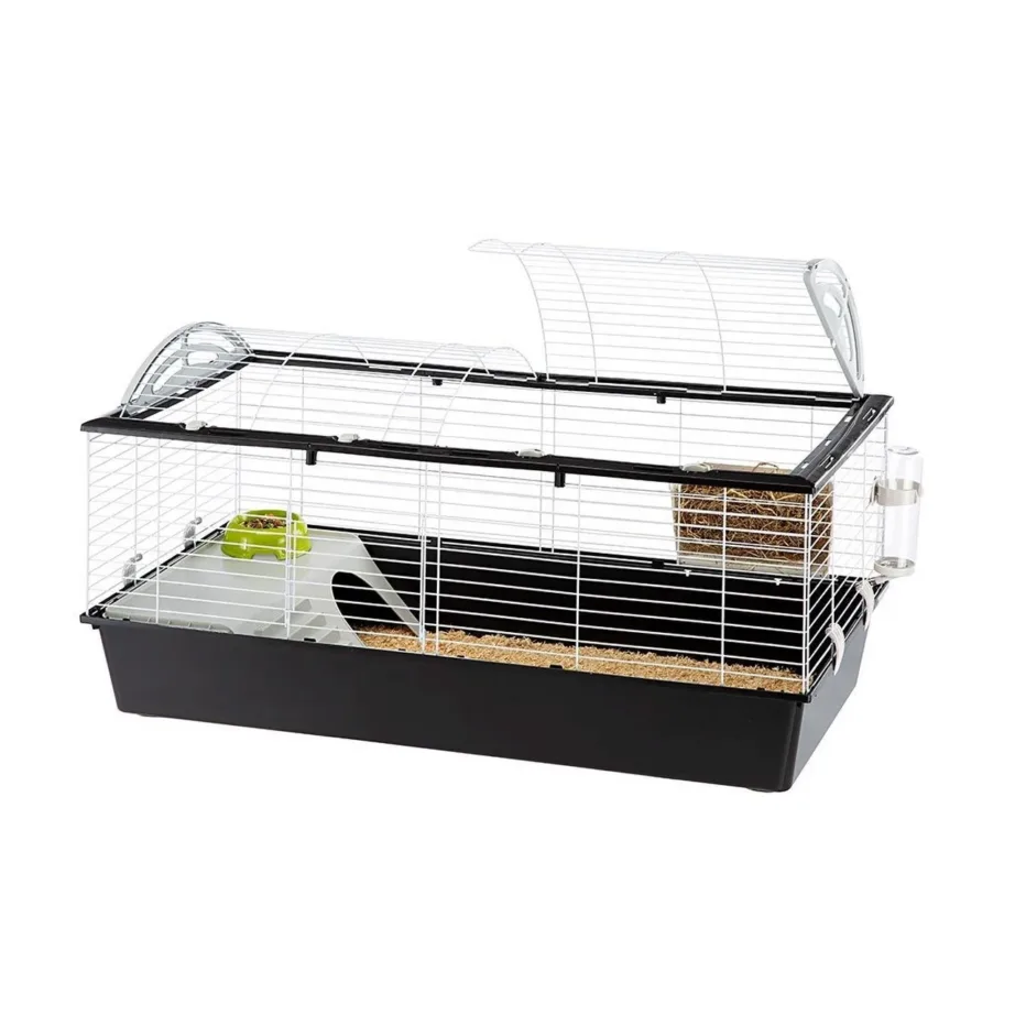 Ferplast Casita 120 119x58x60 cm metall-plastik puur küülikutele ja merisigadele tarvikutega, valge – 2