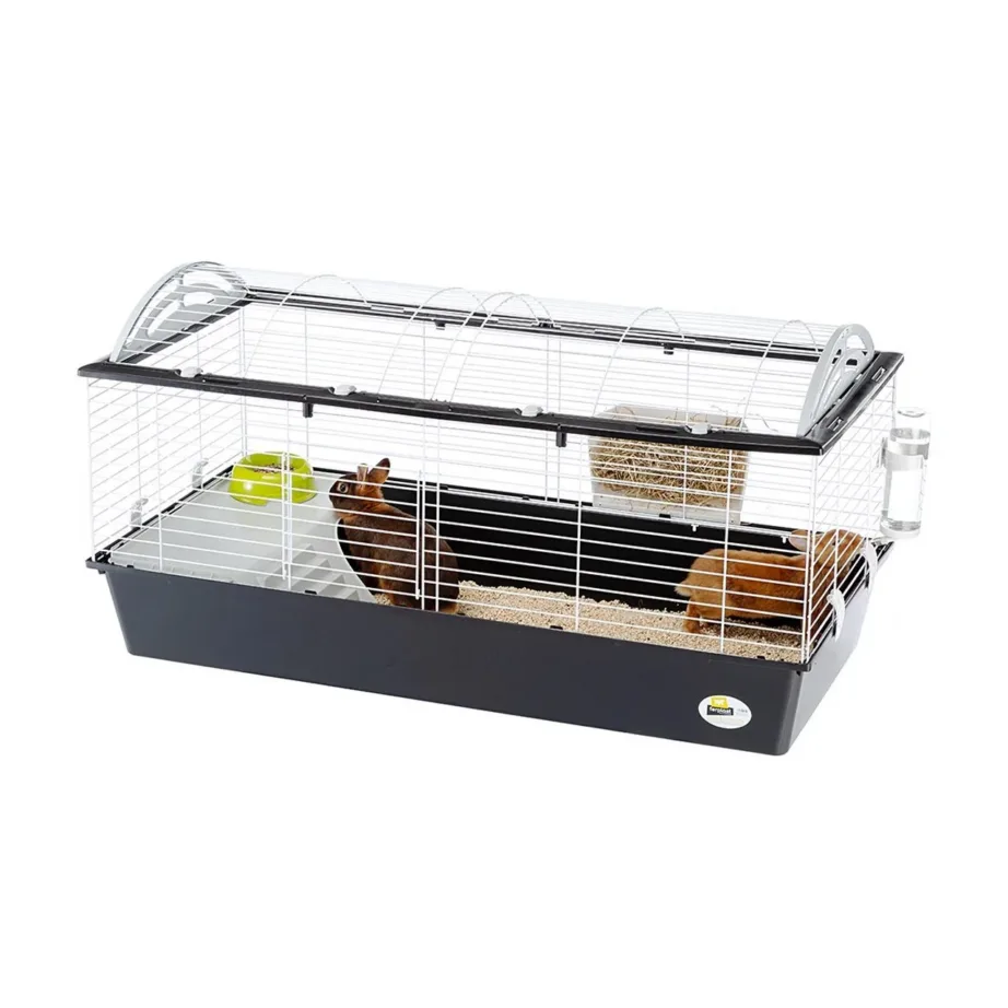 Ferplast Casita 120 119x58x60 cm metall-plastik puur küülikutele ja merisigadele tarvikutega, valge – 9