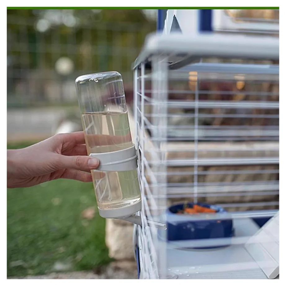 Ferplast Barn 100 96x57x73 cm hall puur jänesele ja meriseale, metallist ja plastikust, joogipudeli ja toidukausiga – 8