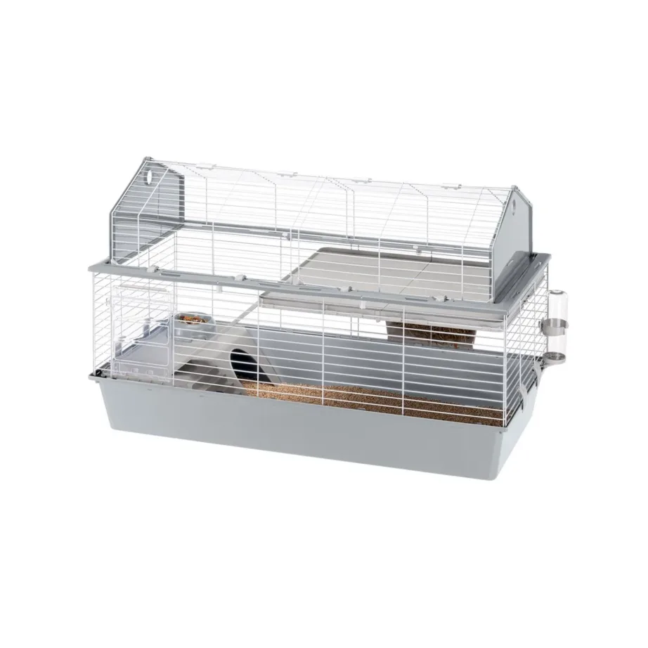 Ferplast Barn 120 119x58x77 cm hall metallist/plastikust puur joogipudeli, toidukausi ja põrandaga küülikutele ja merisigadele – 5