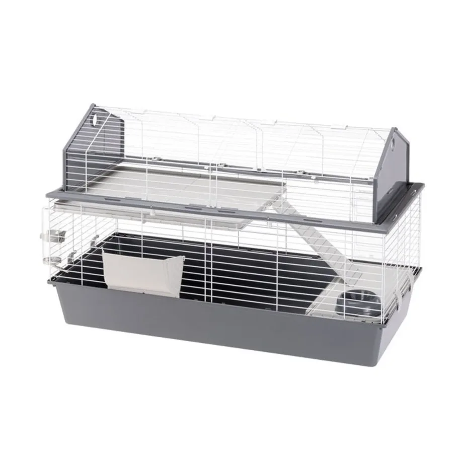 Ferplast Barn 120 119x58x77 cm hall metallist/plastikust puur joogipudeli, toidukausi ja põrandaga küülikutele ja merisigadele – 10