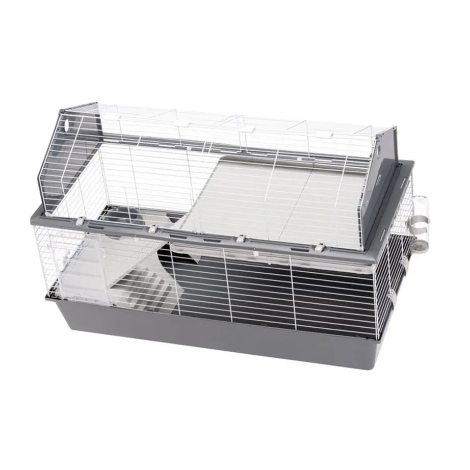 Ferplast Barn 120 119x58x77 cm hall metallist/plastikust puur joogipudeli, toidukausi ja põrandaga küülikutele ja merisigadele – 12