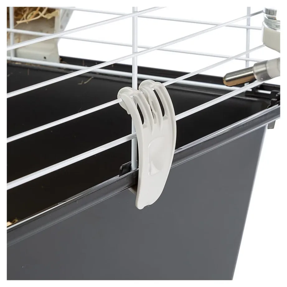 Ferplast Casita 80 78x48x50 cm hall metall-plastik puur meriseale ja küülikule, joogipudeli ja toidukausiga – 9