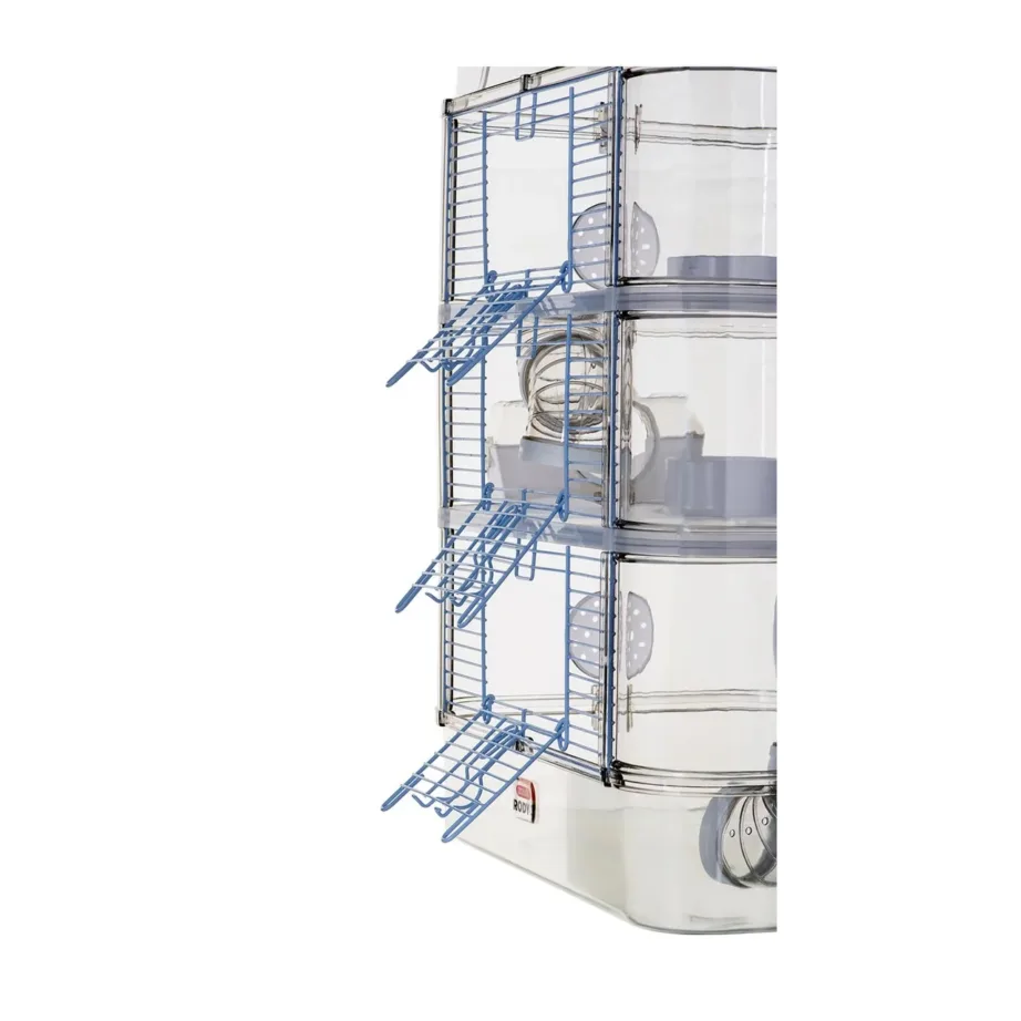 Zolux Rody3 Trio White 41x27x53 cm plastist ja metallist puur hamstritele, hiirtele ja rottidele – 4