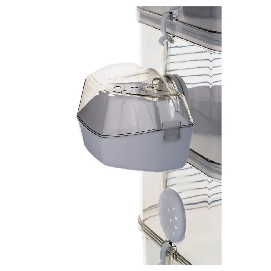 Zolux Rody3 Trio White 41x27x53 cm plastist ja metallist puur hamstritele, hiirtele ja rottidele – 12