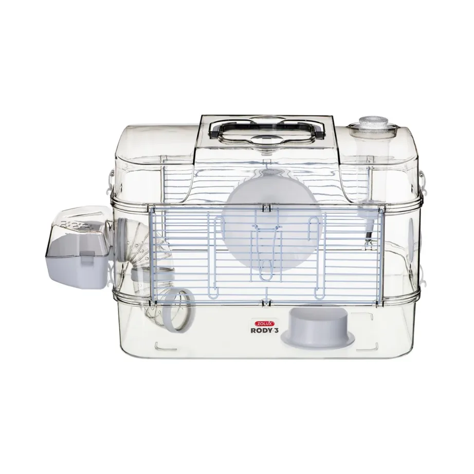 Zolux Rody3 Trio White 41x27x53 cm plastist ja metallist puur hamstritele, hiirtele ja rottidele – 14