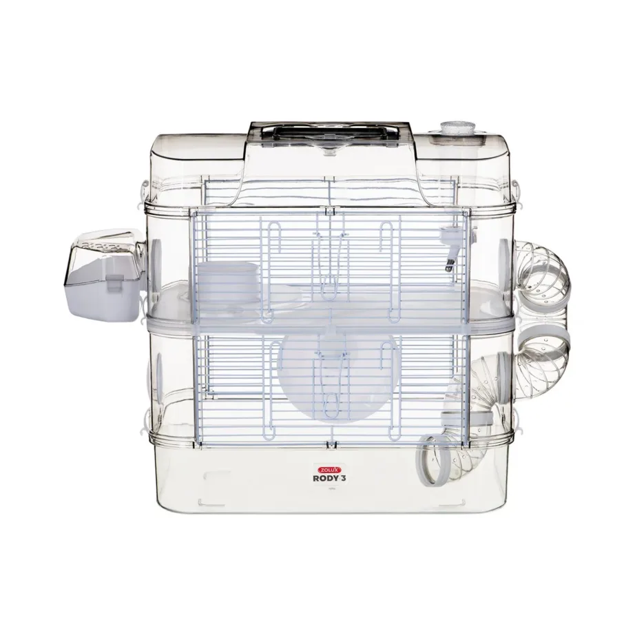 Zolux Rody3 Trio White 41x27x53 cm plastist ja metallist puur hamstritele, hiirtele ja rottidele – 15