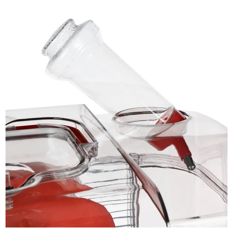 Zolux Rody3 Trio 41x27x53 cm punane/hall plastmetallist näriliste puur hiirtele ja hamstritele, kauss, joogipudel, jooksuratas – 8