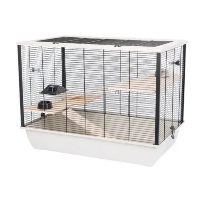 hall kahe korrusega näriliste puur INTER-ZOO Hugo Wood Grey