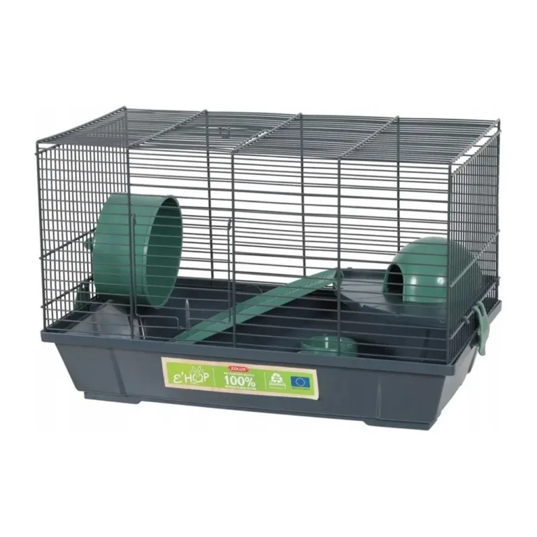 roheline hamsteripuur tarvikutega kallutatud vaates