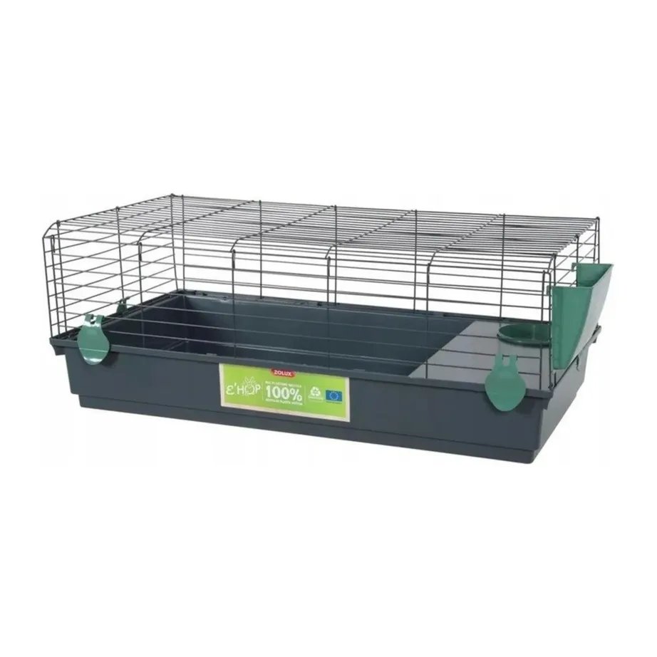 Zolux EHOP 104x64x39 cm rohe-hall puur jänesele või meriseale, metallist ja plastikust, komplektis maja, söötur ja kauss