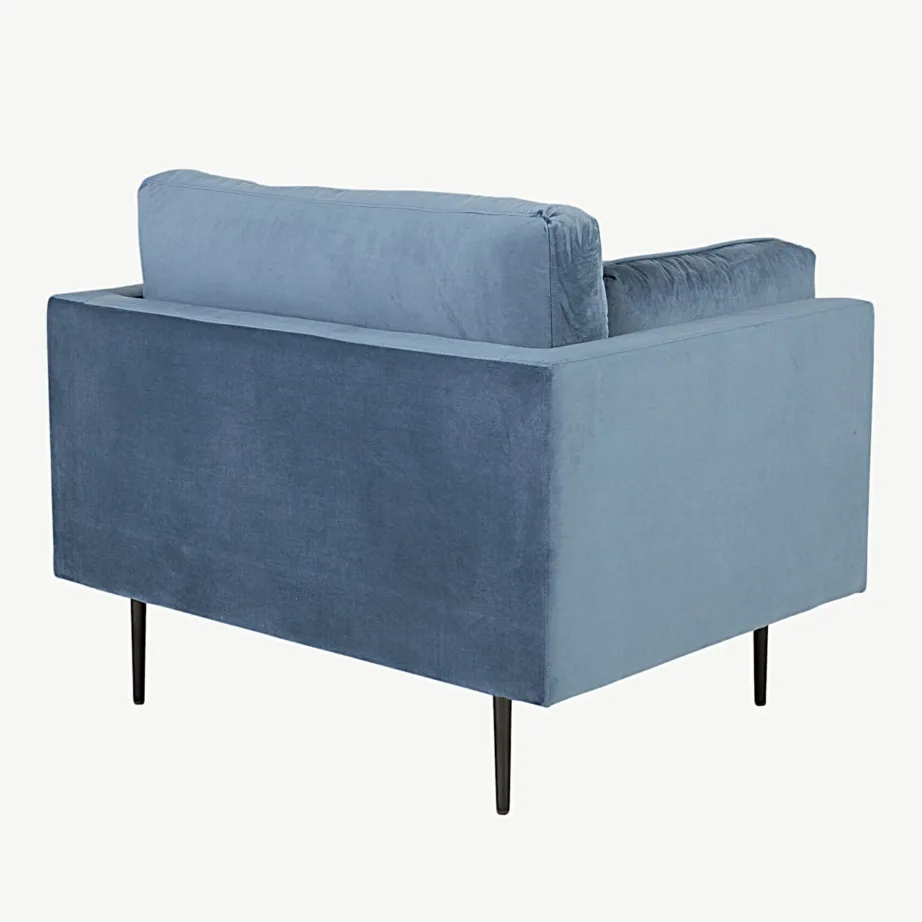 Sinine sametist tugitool Boom, kuldsete terasjalgadega, GR19270 – 3