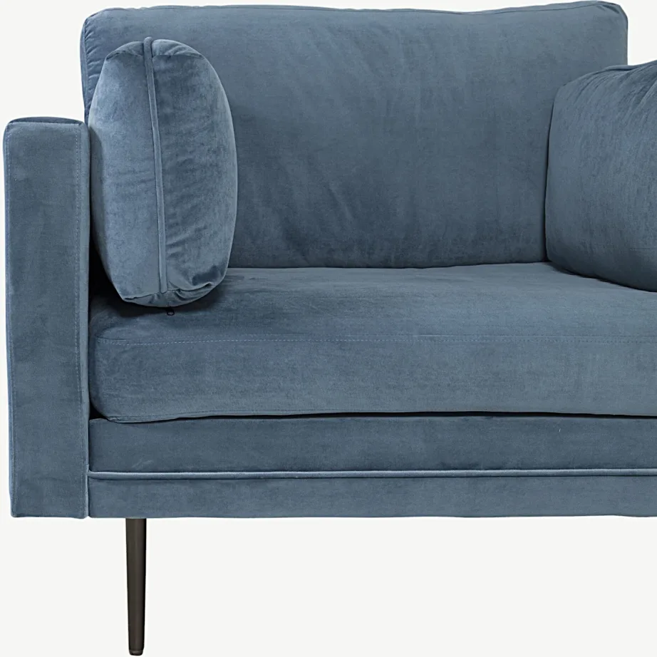 Sinine sametist tugitool Boom, kuldsete terasjalgadega, GR19270 – 5