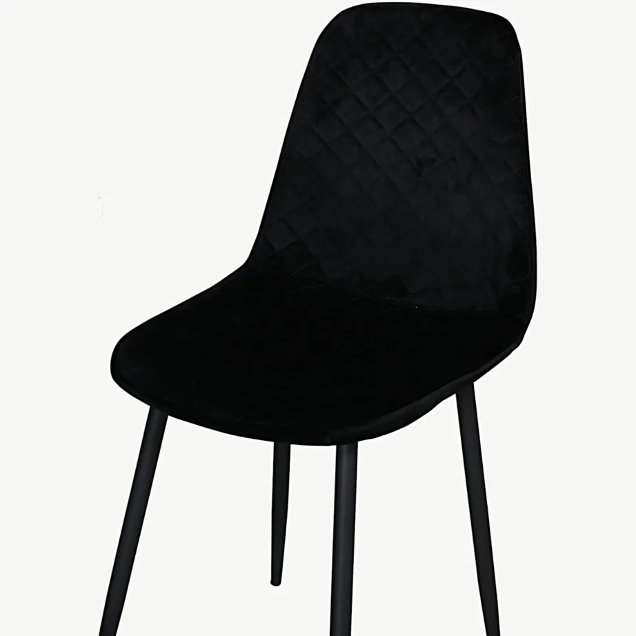 Valge marmorist söögilaua komplekt Estelle mustade sametist toolidega Polar (6-kohaline), GR20395 – 3