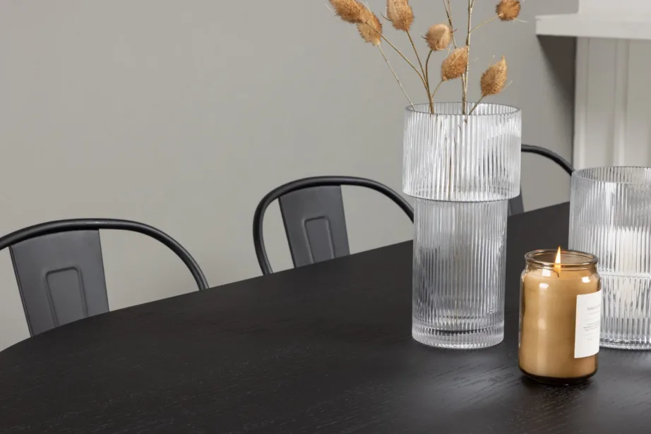 Bootcut ovaalse söögilaua ja mustade Tempe metalltoolide komplekt, GR23284 – 8