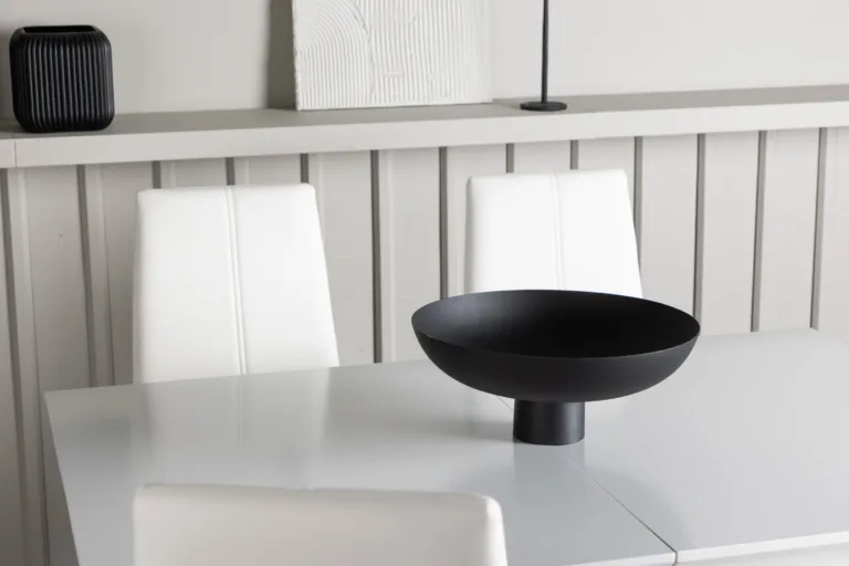 Pikendatav söögikomplekt DISA lauaga ja valgete Pastill toolidega (MDF, 120/160 × 80 cm) - GR23586