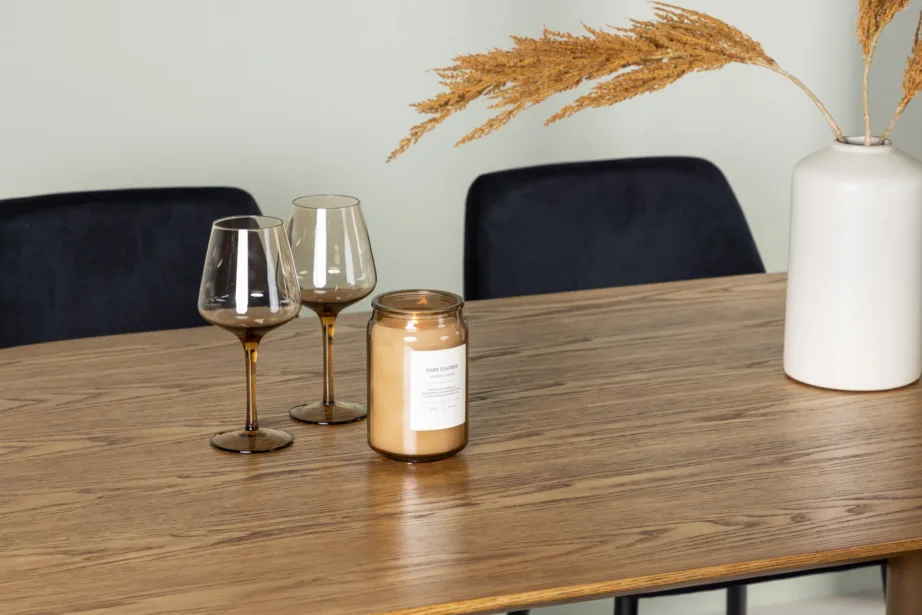 Ovaalne söögikomplekt Isolde laua ja mustade samettoolidega Night, GR23646 – 7