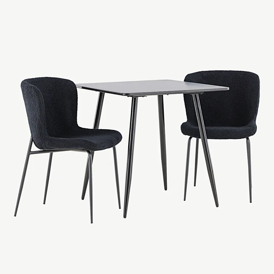 Must söögilauakomplekt Polar lauaga ja mustade Modesto toolidega, GR24451 – 3