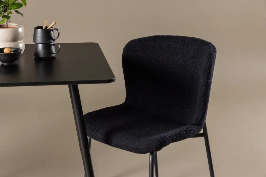 Must söögilauakomplekt Polar lauaga ja mustade Modesto toolidega, GR24451 – 9