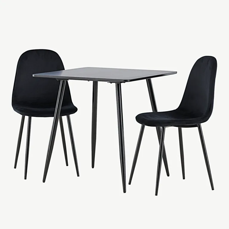 Must MDF söögilaud Polar ja sametkattega söögitool Polar - GR24452