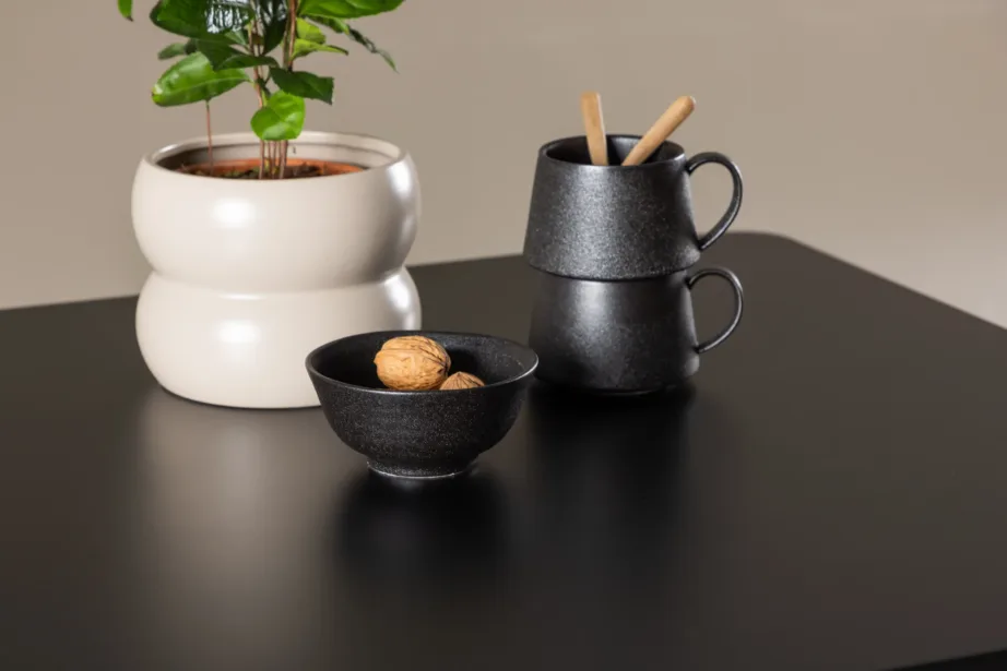 Polar söögilaud mustast MDF-ist ja beežide sametkattega toolidega, GR24453 – 10