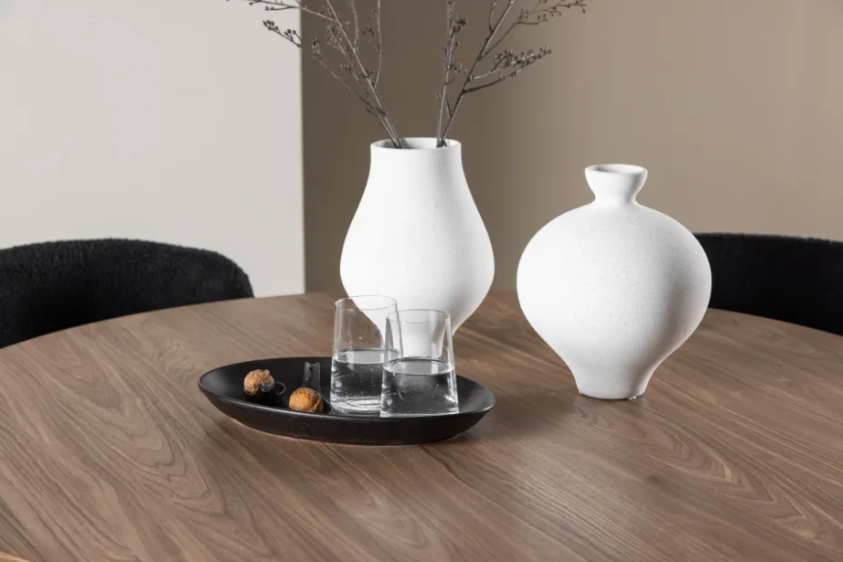 Ümmarguse söögilaua Olivia ja musta kangaga Modesto toolide komplekt (MDF, ø110 cm, 4 tk), GR24460 – 10