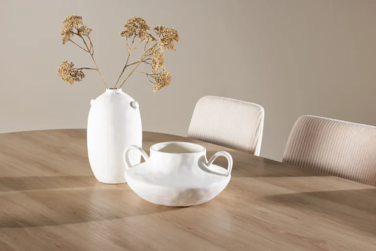 Skandinaavia stiilis ovaalne söögilaud Bootcut ja beež Leone tool (MDF, 230×115 cm) - GR24558
