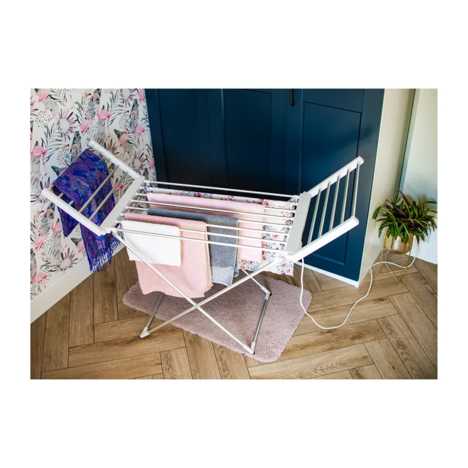 Adler AD 7821 hõbedane/valge volditav elektriline pesukuivatusrest 220W IP22 – 10