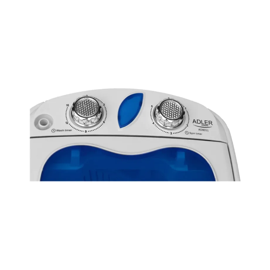 Adler AD 8051 pealtlaetav poolautomaatne pesumasin 3 kg valge/sinine 38 cm – 5
