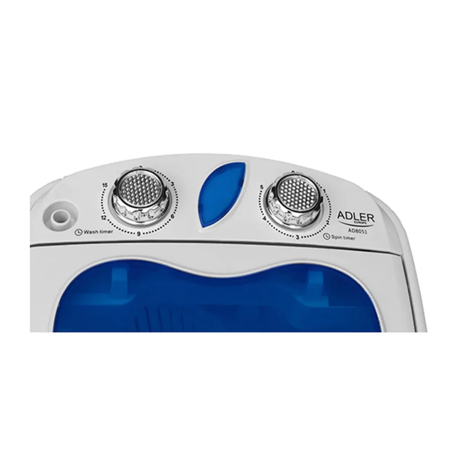 Adler AD 8051 pealtlaetav poolautomaatne pesumasin 3 kg valge/sinine 38 cm – 7