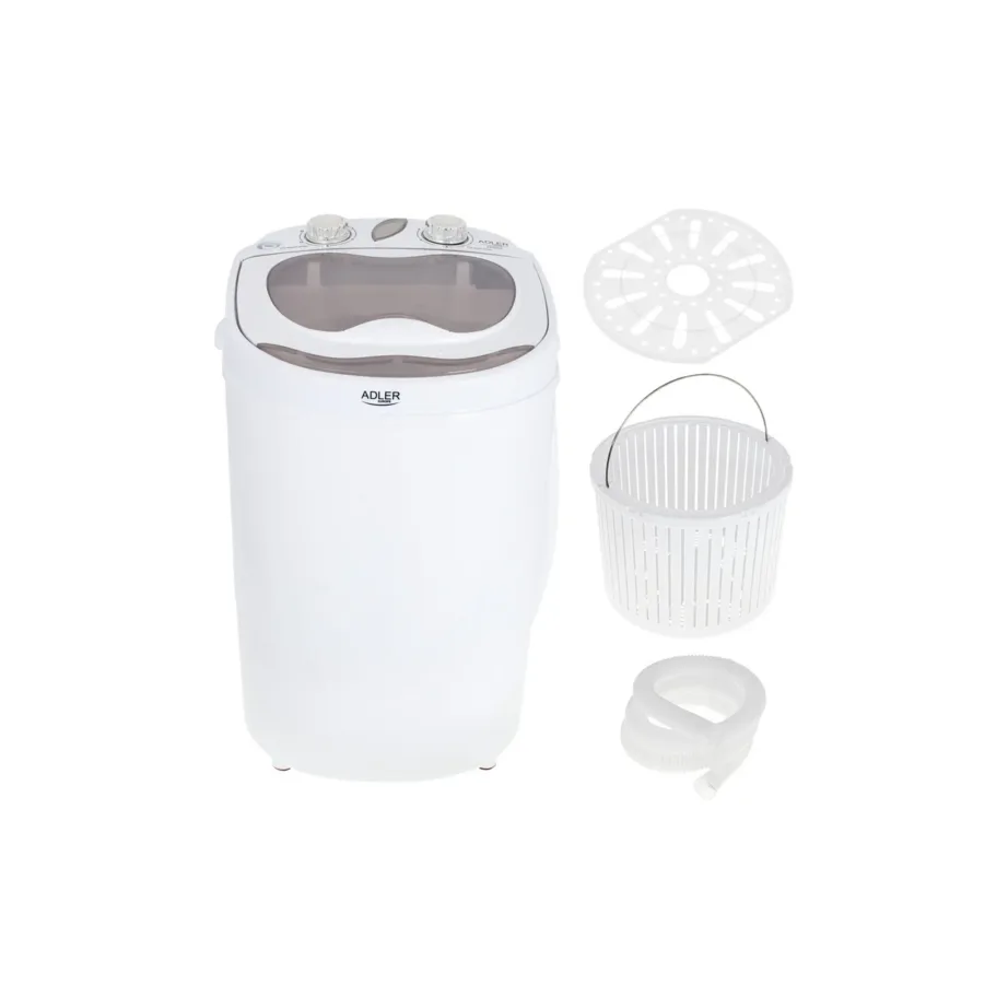 Adler AD 8055 mini pealtlaetav poolautomaatne pesumasin 3 kg valge – 4