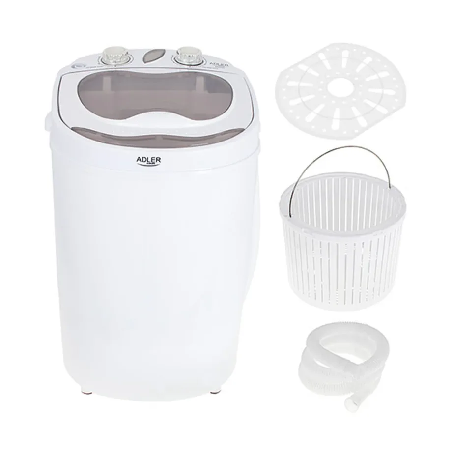 Adler AD 8055 mini pealtlaetav poolautomaatne pesumasin 3 kg valge – 7