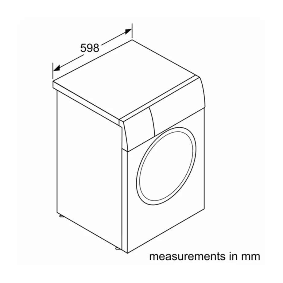 Bosch WAN2801LSN valge 8 kg esiküljelt täidetav pesumasin aurufunktsiooniga 60 cm - 5