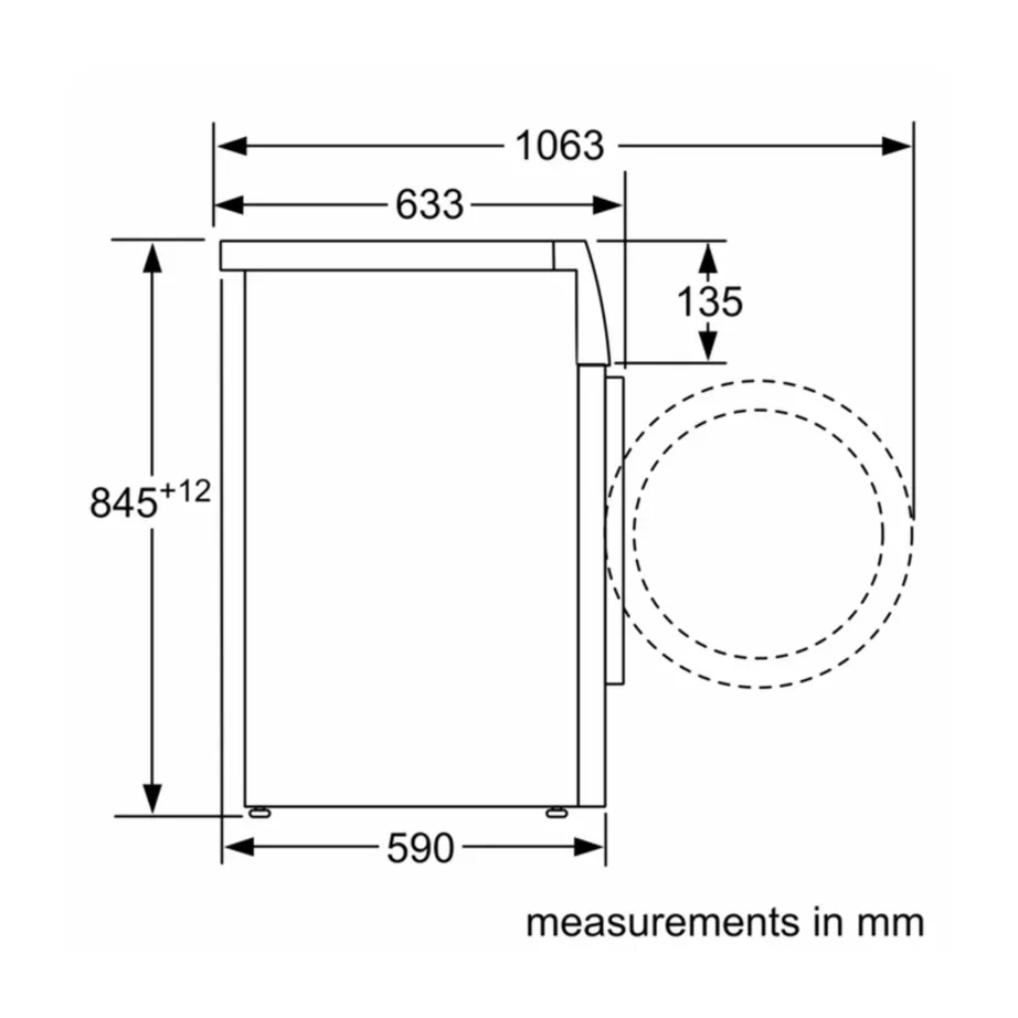 Bosch WAN2801LSN valge 8 kg esiküljelt täidetav pesumasin aurufunktsiooniga 60 cm - 6