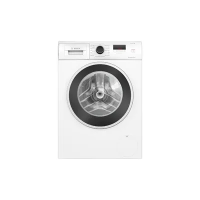 valge eeslaetav pesumasin 7 kg Bosch LED-ekraaniga eestvaates
