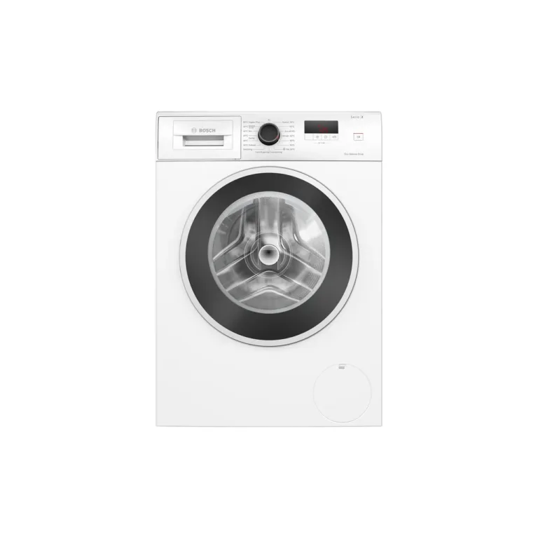 valge eeslaetav pesumasin 7 kg Bosch LED-ekraaniga eestvaates