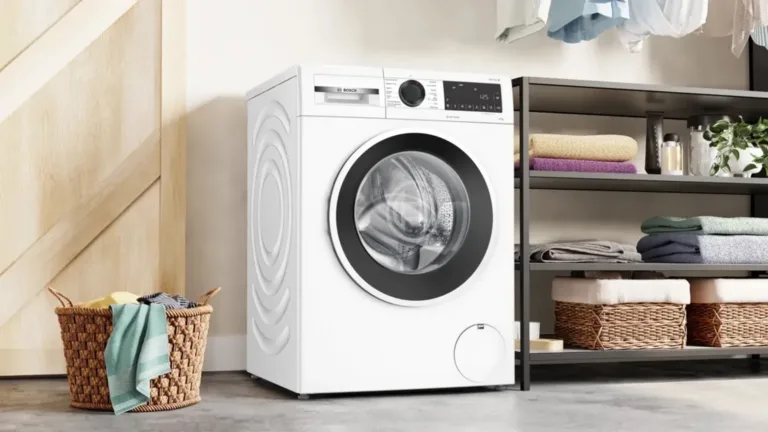 Bosch WGG254ZWSN avatud uksega kasutuses ruumis
