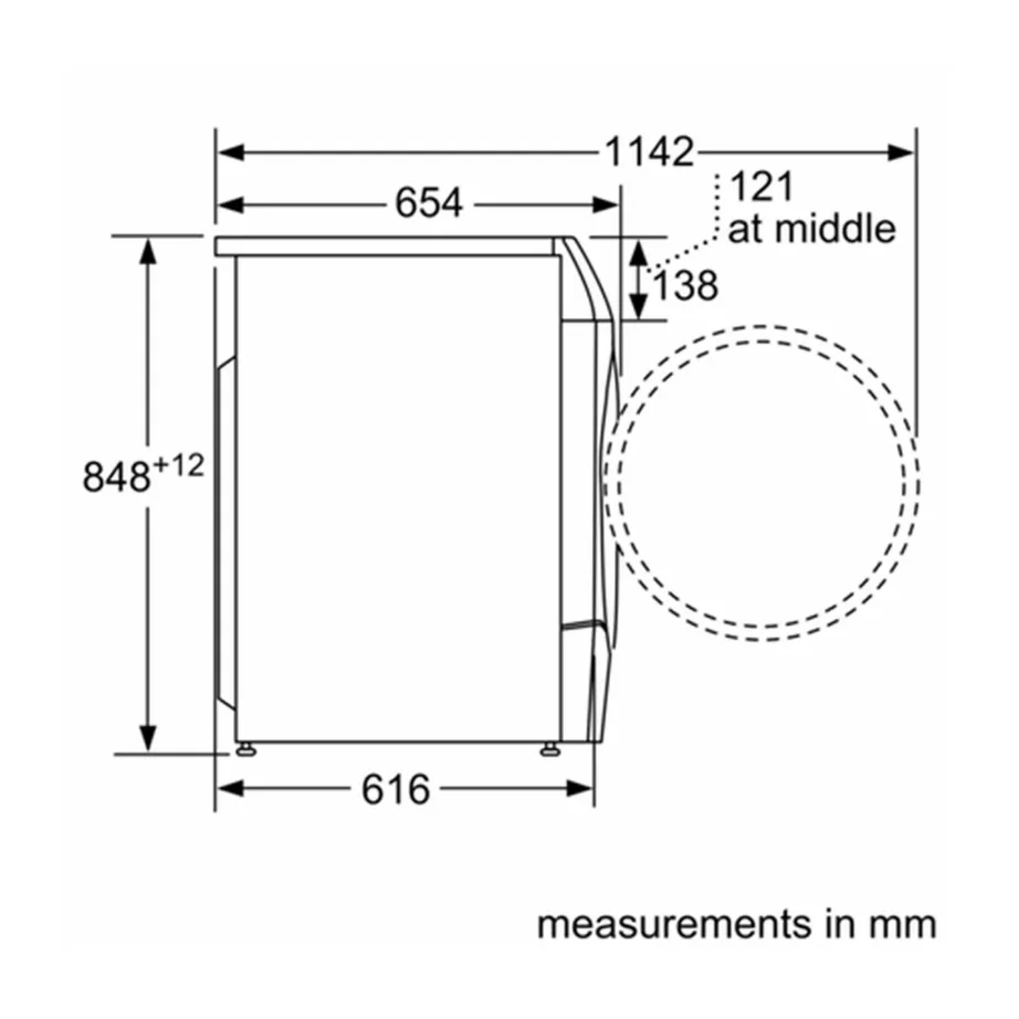 Bosch WNC254ARSN 10,5 kg/6 kg hall pesumasin-kuivati, eestlaetav, 60 cm – 6