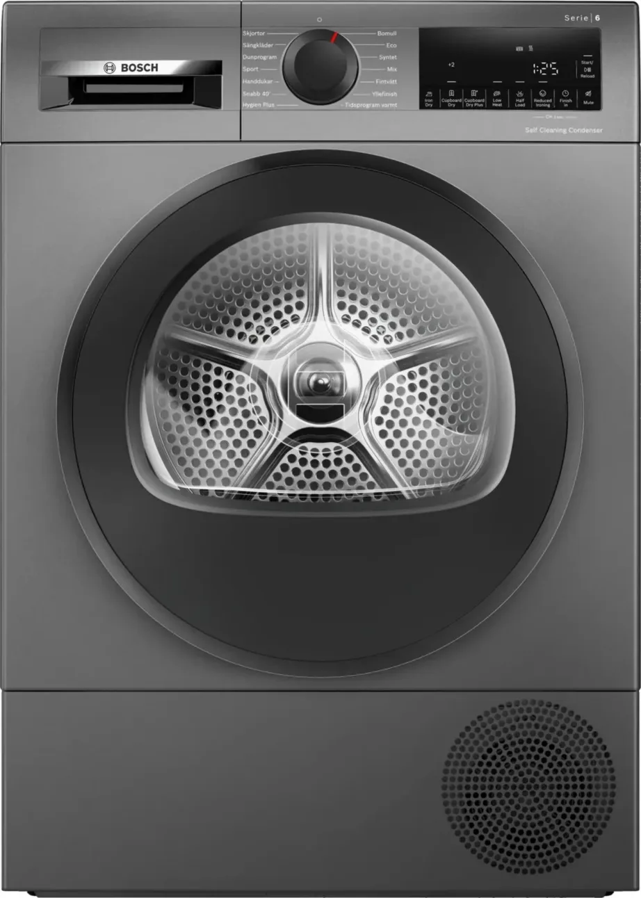 Bosch WQG245DXSN 9 kg hall soojuspumbaga kondenseeriv kuivati LCD-ekraaniga 60 cm